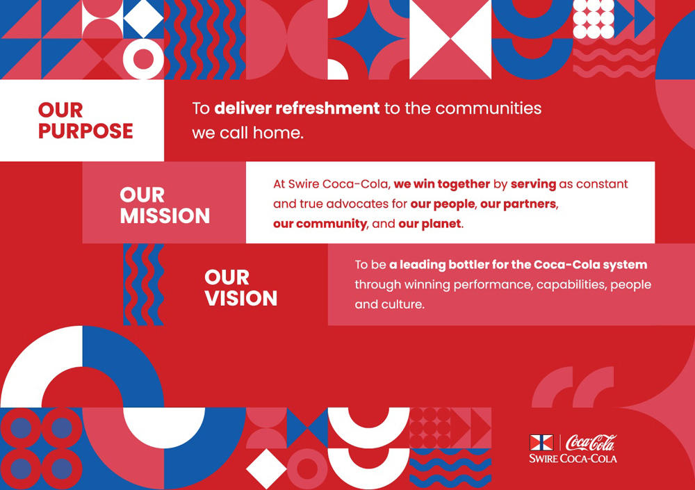 Swire Coca-Cola also unveiled its new corporate purpose, mission and vision.