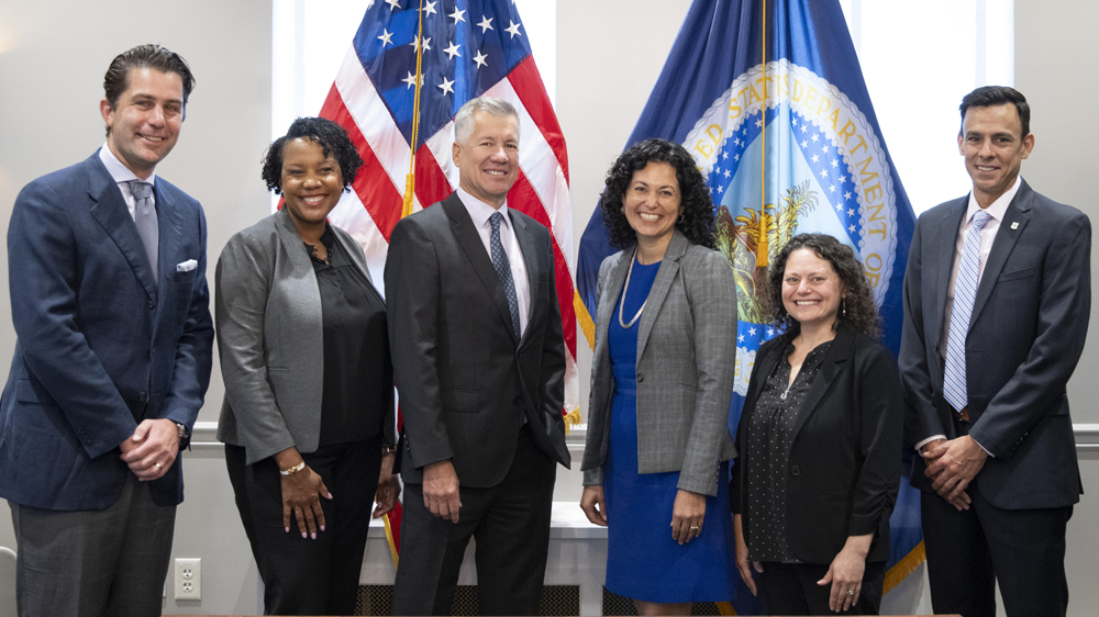 Mike Bernier, Director of Sustainability for Swire Coca-Cola USA (3rd left), attended the Memorandum of Understanding Signing Ceremony between The Coca-Cola Company and the U.S. Department of Agriculture.